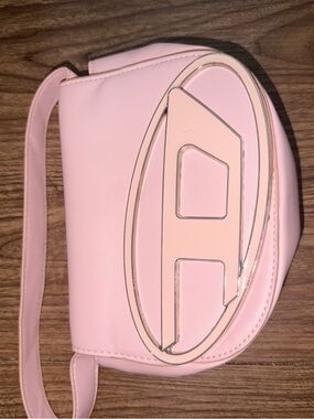 Diesel Pink Logo Accent Crossbody Bag